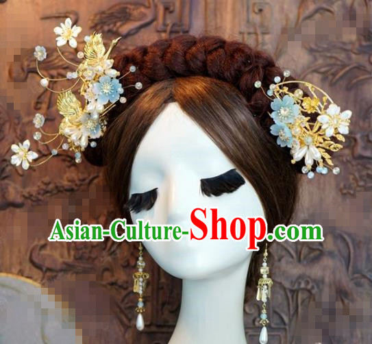 Chinese Traditional Palace Queen Hair Accessories Ancient Bride Hairpins Headwear for Women
