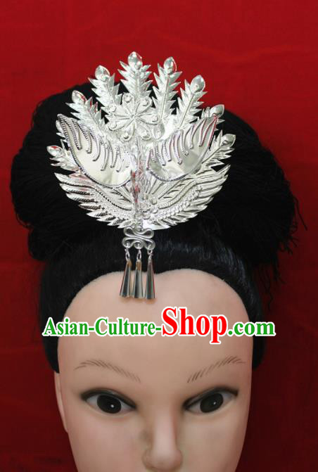 Traditional Chinese Hair Accessories Miao Nationality Sliver Phoenix Ethnic Female Hairpins for Women