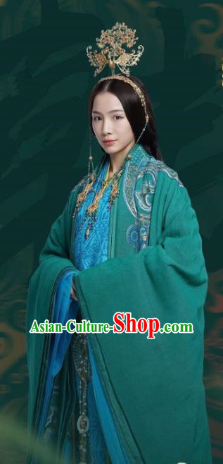 Chinese Ancient Court Princess Hanfu Dress The Lengend Of Haolan Warring States Period Historical Costume and Headpiece for Women
