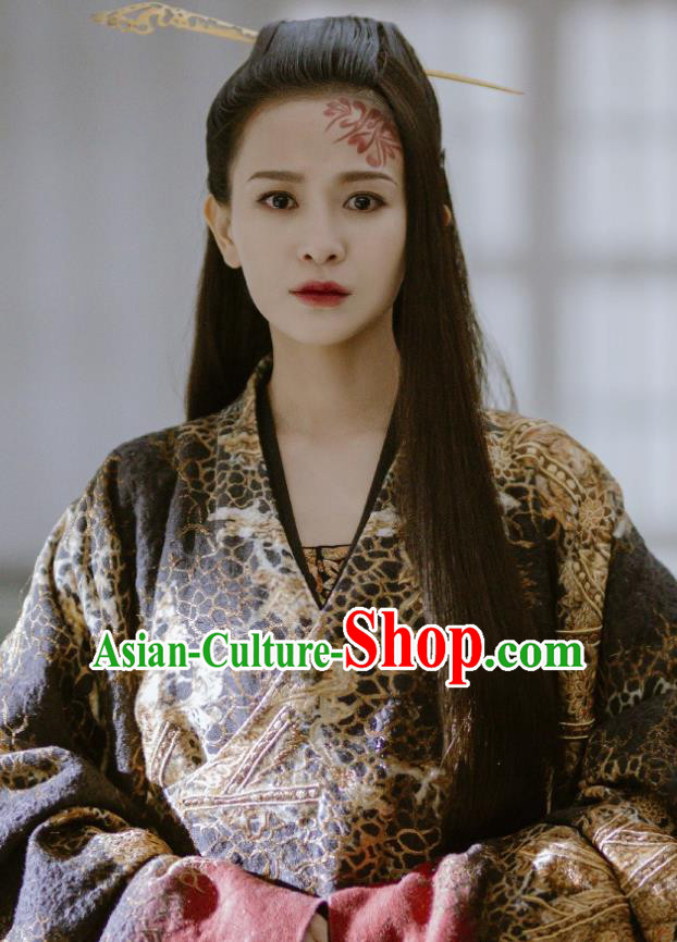 The Lengend Of Haolan Chinese Ancient Hanfu Dress Warring States Period Princess Historical Costume and Headpiece for Women