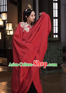 The Lengend Of Haolan Chinese Ancient Palace Lady Hanfu Dress Warring States Period Historical Costume and Headpiece for Women