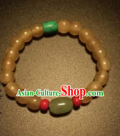 Chinese Traditional Beads Bracelet Handmade Hanfu Bangles for Women