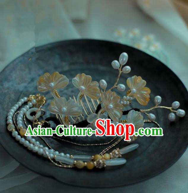 Traditional Chinese Hanfu Ginkgo Leaf Hair Clip Hair Accessories Ancient Princess Hairpins for Women