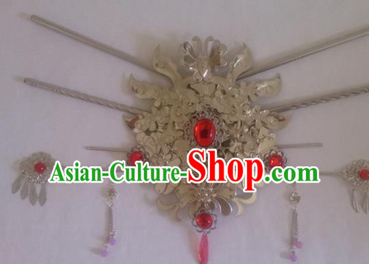 Chinese Ancient Princess Hair Crown Hairpins Traditional Palace Hair Accessories for Women