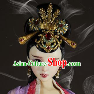 Chinese Ancient Peri Hairpins Headwear Traditional Ming Dynasty Princess Hair Accessories for Women