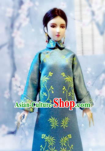 Chinese Qing Dynasty Manchu Qipao Dress Ancient Palace Embroidered Historical Costume for Women