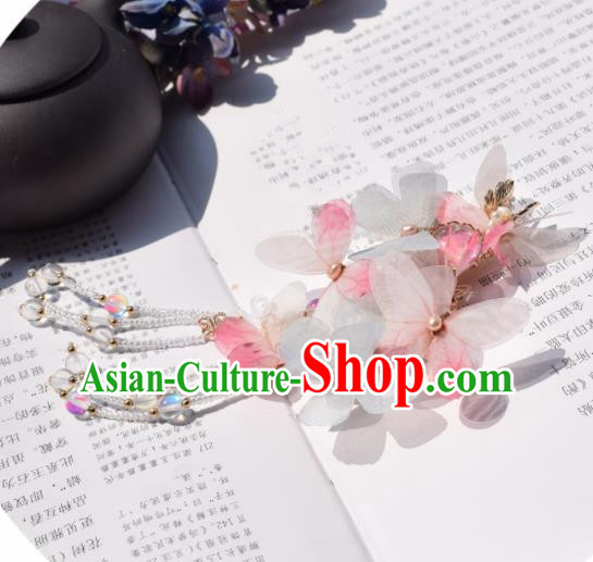 Chinese Ancient Princess Palace Green Butterfly Hair Claw Hairpins Traditional Handmade Hanfu Hair Accessories for Women