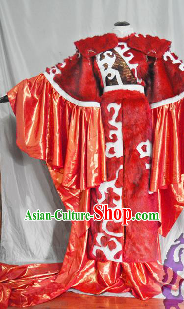 Traditional Chinese Han Dynasty Wedding Red Hanfu Dress Ancient Swordswoman Embroidered Costume for Women