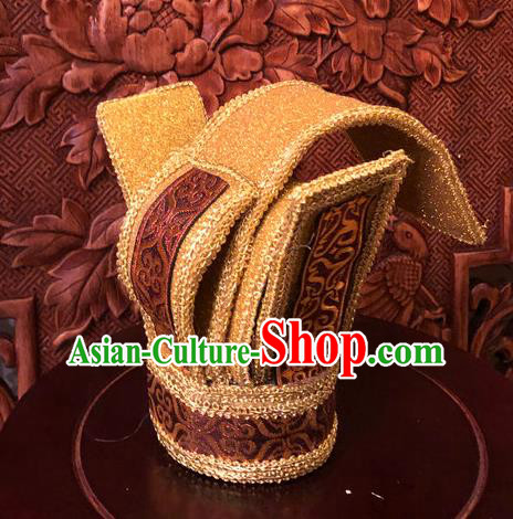 Traditional Chinese Han Dynasty Minister Hairdo Crown Hair Accessories Ancient Nobility Childe Hat for Men
