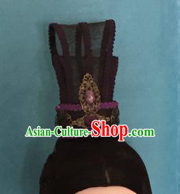 Traditional Chinese Qin Dynasty Swordsman Hairdo Crown Hair Accessories Ancient Nobility Childe Hat for Men