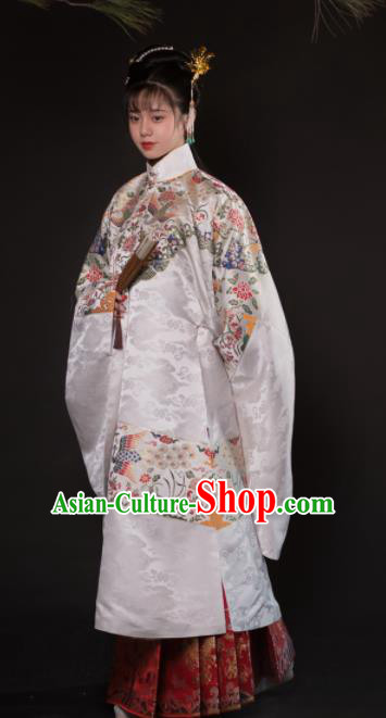 Chinese Ancient Ming Dynasty Imperial Mandate Madame Hanfu Dress Traditional Court Princess Embroidered Historical Costume for Women