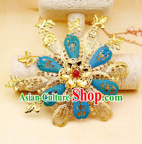Traditional Chinese Handmade Hairpins Hair Claw Ancient Qing Dynasty Princess Hair Accessories for Women
