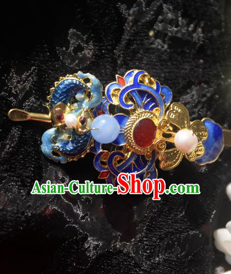 Traditional Chinese Handmade Queen Cloisonne Agate Hairpins Ancient Imperial Empress Hair Accessories for Women