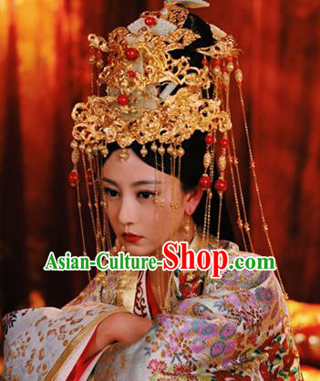 Handmade Chinese Tang Dynasty Court Hairpins Traditional Hanfu Wedding Phoenix Coronet Ancient Queen Hair Accessories for Women