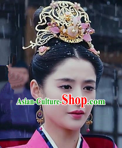 Handmade Chinese Palace Princess Hairpins Traditional Hanfu Hair Crown Ancient Hair Accessories for Women
