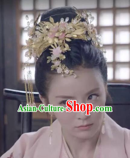 Chinese Handmade Hanfu Bride Hair Crown Hairpins Traditional Ancient Imperial Consort Hair Accessories for Women