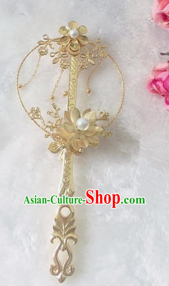 Chinese Handmade Hanfu Princess Wedding Accessories Ancient Palace Fans for Women