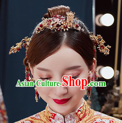 Handmade Chinese Wedding Hair Combs Tassel Hairpins Ancient Traditional Hanfu Hair Accessories for Women