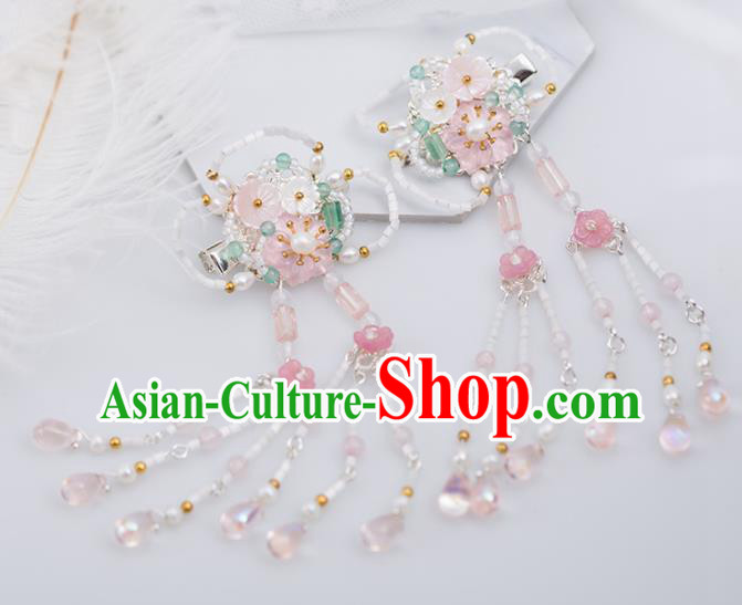 Chinese Handmade Hanfu Tassel Hair Claws Hairpins Ancient Princess Hair Accessories Headwear for Women