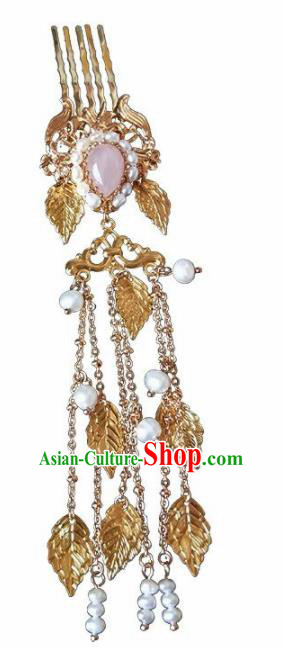 Chinese Handmade Hanfu Tassel Hair Comb Hairpins Ancient Palace Princess Hair Accessories Headwear for Women