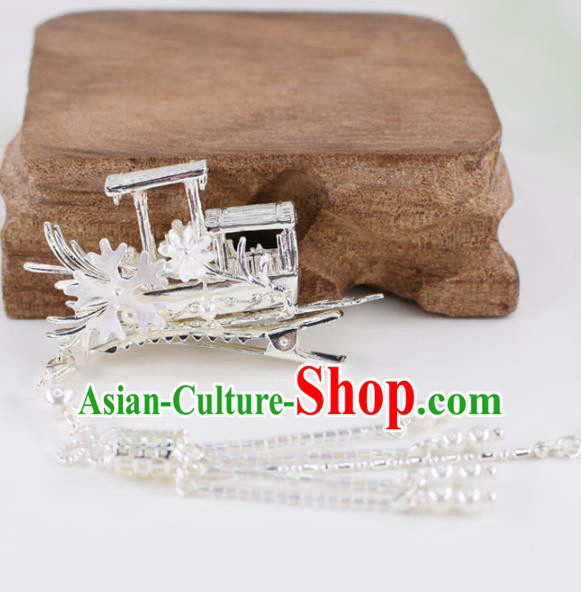 Chinese Handmade Palace Tassel Hair Clip Hairpins Ancient Princess Hanfu Hair Accessories Headwear for Women