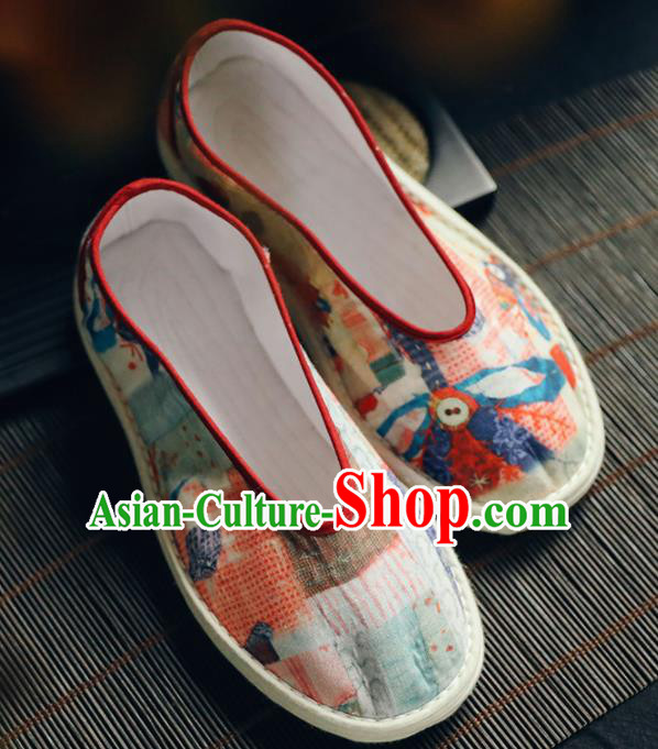 Chinese Handmade Cloth Shoes Traditional National Shoes Ancient Princess Hanfu Shoes for Women