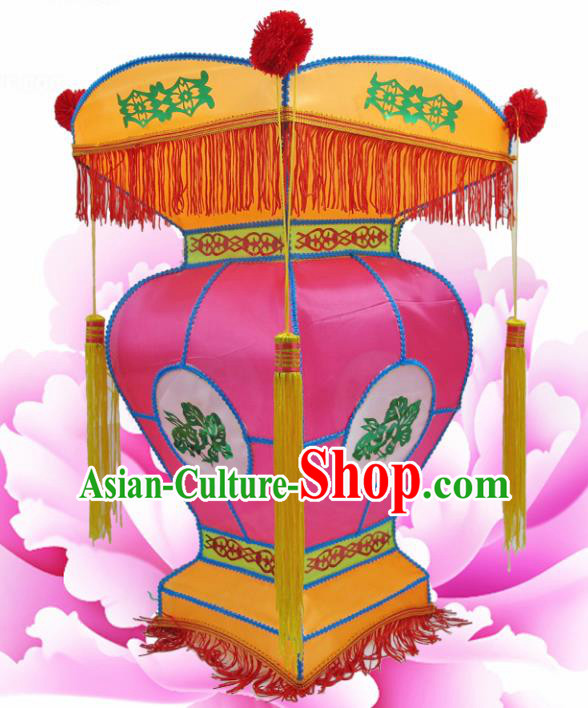 Handmade Chinese Palace Lanterns Traditional New Year Rosy Lantern Ancient Ceiling Lamp