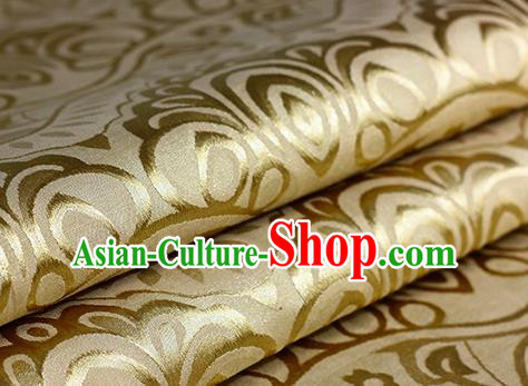 Chinese Traditional Pattern Golden Brocade Material Hanfu Cheongsam Classical Fabric Satin Silk Fabric