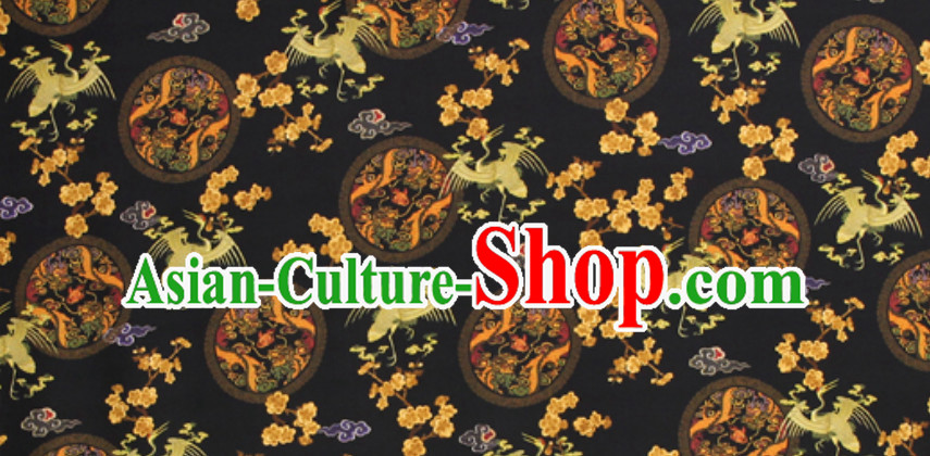 Ancient Palace Style 100% Pure Silk Round Dragon Pattern Fabric Chinese Royal Silk Fabrics