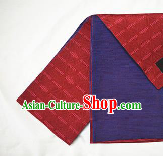 Japanese Traditional Kimono Purplish Red Brocade Belts Asian Handmade Japan Geisha Yukata Waistband for Women