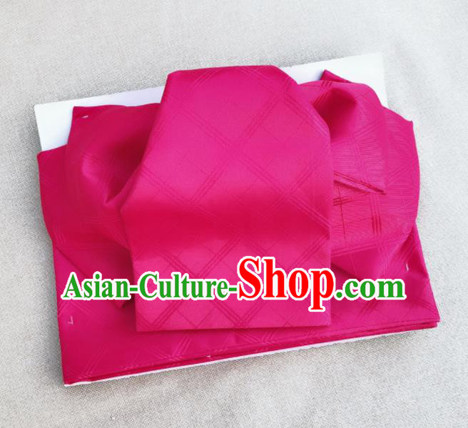 Japanese Traditional Rosy Brocade Yukata Bowknot Waistband Asian Japan Handmade Kimono Belts for Women