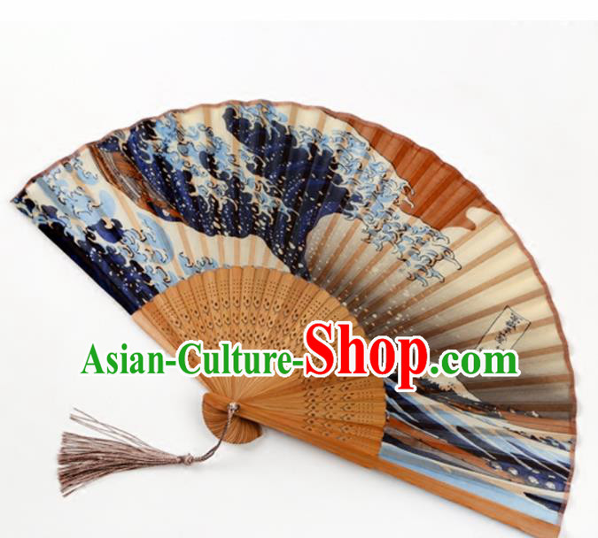 Japanese Traditional Accordion Folding Fans Asian Japan Handmade Geisha Kimono Fan for Women