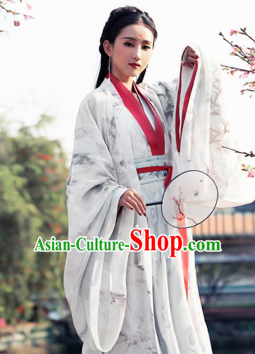 Ancient Chinese Court Princess Historical Costume Traditional Jin Dynasty Palace Lady Hanfu Dress for Women