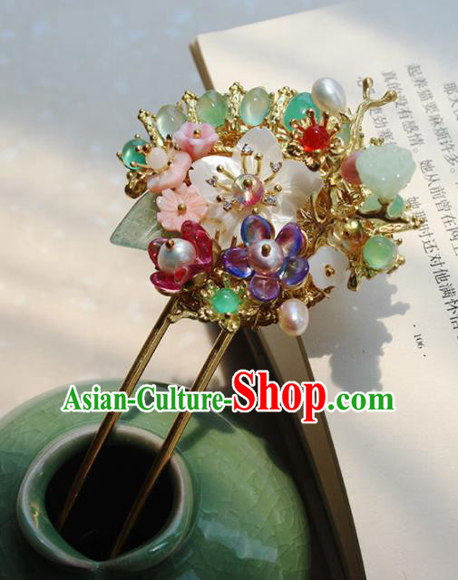 Traditional Chinese Ancient Hanfu Flowers Hair Clip Princess Hairpins Handmade Hair Accessories for Women