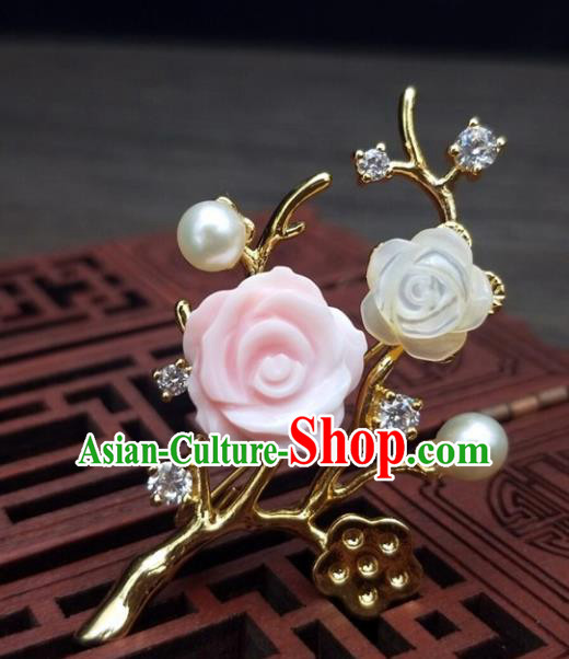 Traditional Chinese Ancient Palace Wintersweet Brooch Handmade Hanfu Breastpin Pendant for Women