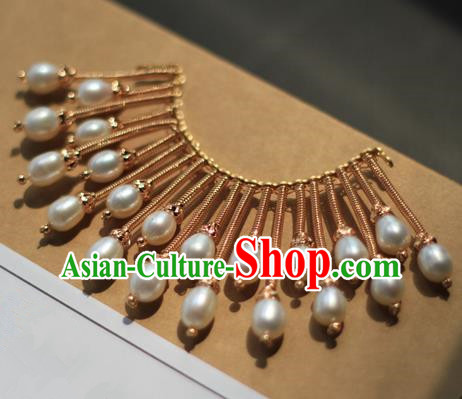 Traditional Chinese Ancient Pearls Hair Comb Hairpins Handmade Hanfu Hair Accessories for Women