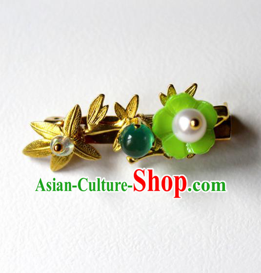 Chinese Ancient Hanfu Golden Hair Claw Princess Hairpins Traditional Handmade Hair Accessories for Women