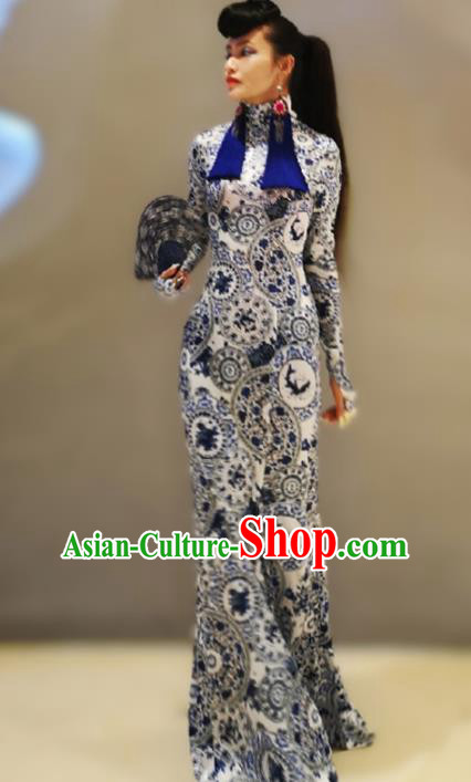 Chinese Traditional National Costume Cheongsam Tang Suit Qipao Dress for Women