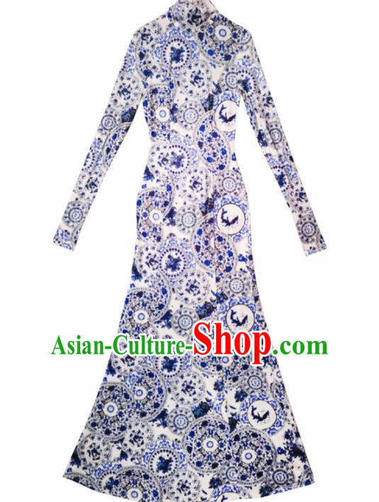 Chinese Traditional National Costume Cheongsam Tang Suit Qipao Dress for Women