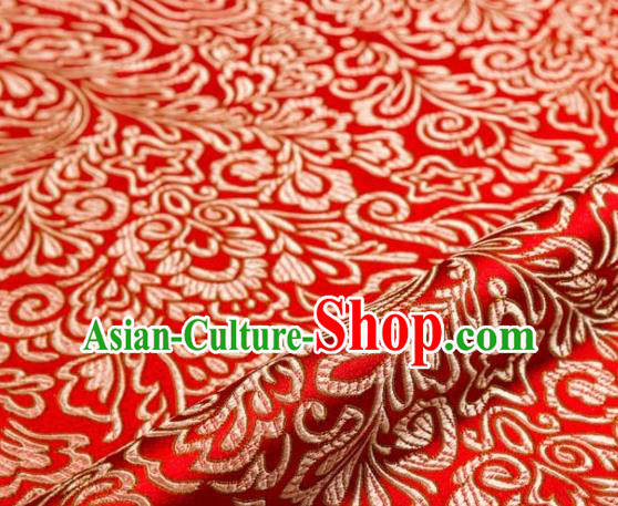 Asian Chinese Traditional Red Brocade Cheongsam Silk Fabric Chinese Fabric Material