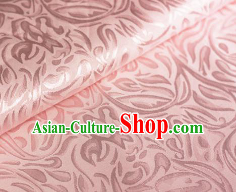 Asian Chinese Traditional Pattern Light Pink Brocade Cheongsam Silk Fabric Chinese Satin Fabric Material
