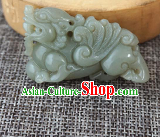 Chinese Handmade Jade Craft Carving Pi Xiu Jade Accessories Jade Jewelry Decoration