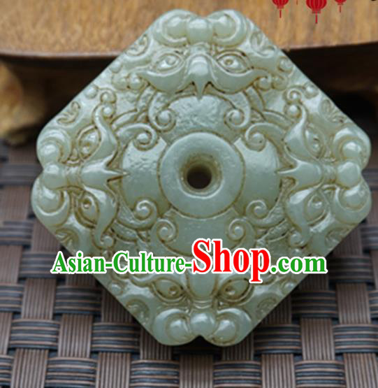 Chinese Handmade Carving Jade Pendant Traditional Jade Craft Jewelry Accessories