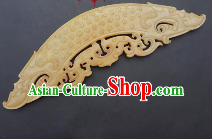 Chinese Handmade Carving Bridge Shape Jade Pendant Jewelry Accessories Ancient Traditional Jade Craft Decoration