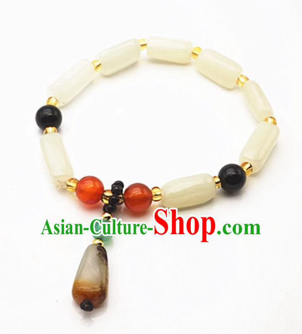 Chinese Handmade Ancient Jade Bracelet Traditional Jade Bangle Jewelry Accessories for Women for Men