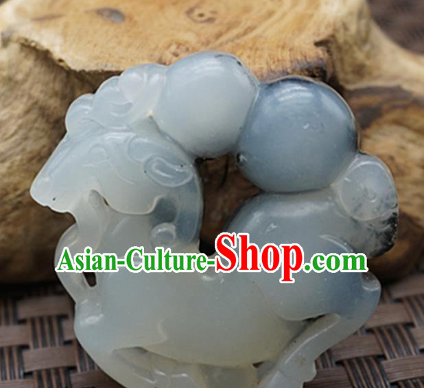 Handmade Chinese Ancient Jade Carving Cucurbit Pendant Traditional Jade Craft Jewelry Decoration Accessories