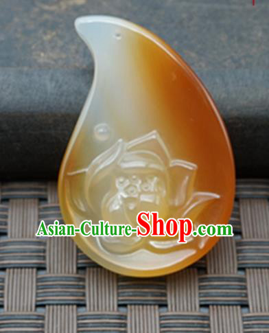 Handmade Chinese Ancient Carving Lotus Jade Pendant Traditional Jade Craft Jewelry Decoration Accessories
