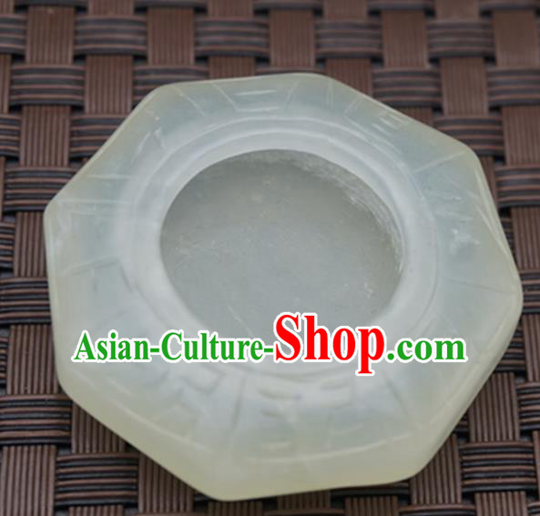 Chinese Handmade Jade Pendant Carving Inkstone Jewelry Accessories Ancient Traditional Jade Craft Decoration