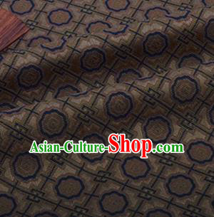 Chinese Traditional Pattern Design Silk Fabric Brown Song Brocade Tang Suit Drapery Material