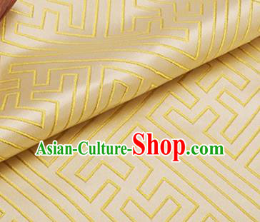Chinese Traditional Pattern Design Silk Fabric Golden Brocade Tang Suit Fabric Material